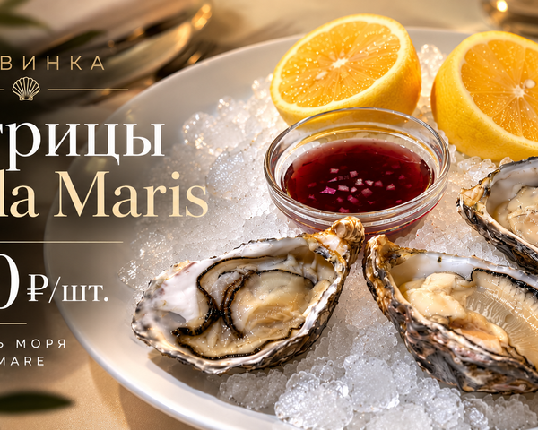 Устрицы Stella Maris — 490₽ за шт.
