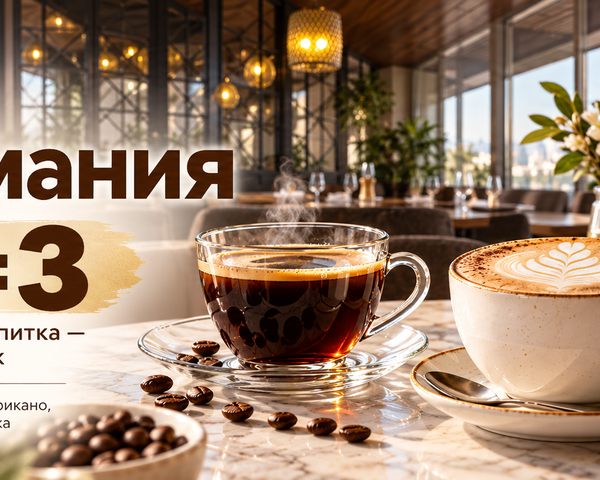 Третий кофе в подарок